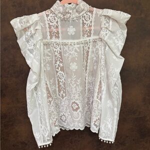 Elegant White Lace Blouse